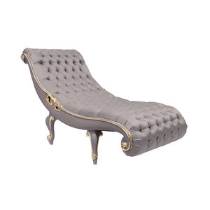 chaise longue chesterfield / in tessuto / in pelle