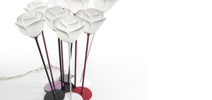 lampada da terra / moderna / in acciaio / in plastica