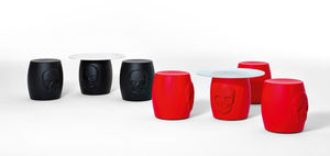 sgabello moderno / in plastica / luminoso / da giardino