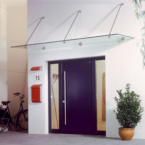 pensilina per finestra / per porta / in vetro / in metallo