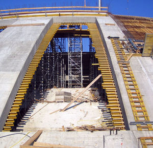 cassaforma circolare / metallo / per muro