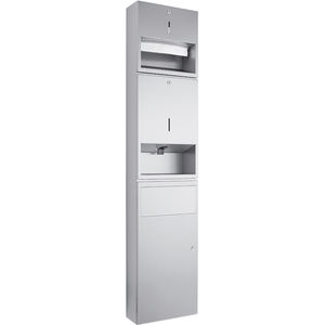 distributore di salviette da parete / in acciaio inox / con cestino / con di sapone liquido integrato
