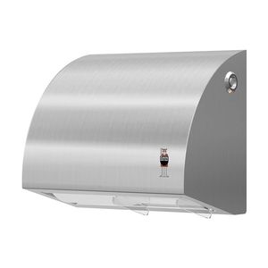 distributore di carta igienica da parete / in acciaio inox / contract