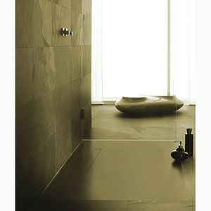 piletta in acciaio inox / per doccia / rettangolare