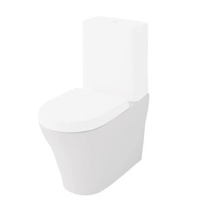 WC da appoggio / monoblocco / in ceramica / senza brida