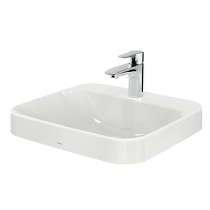 lavabo da appoggio / rettangolare / in ceramica / moderno
