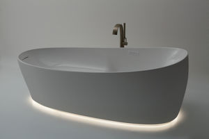 vasca da bagno da appoggio / ovale / in composito / profonda