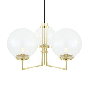 lampadario classico / in vetro / in ottone lucidato / in filo metallico