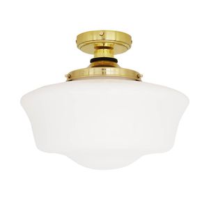 plafoniera classica / in vetro opalescente / in ottone lucidato / LED