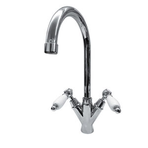 miscelatore doppio comando per lavabo / da appoggio / in ottone / da bagno
