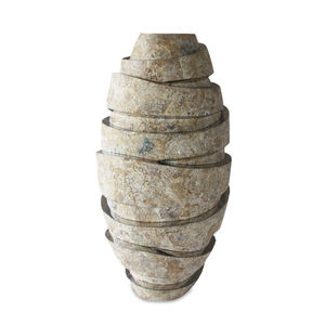 vaso design originale / in acciaio inox / in madreperla