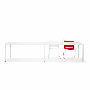 tavolo da riunione / moderno / in HPL / in vetro laccato