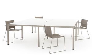 tavolo da riunione / moderno / in HPL / in vetro laccato