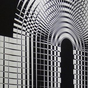 carte da parati moderne / geometriche / a effetto dimensionale / bianche