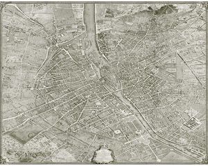carte da parati moderne / in poliestere / con motivo a mappa / motivo urbano