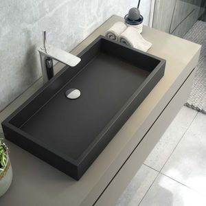 lavabo da appoggio / rettangolare / in ardesia / moderno