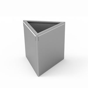 fioriera in acciaio / triangolare / moderna / per spazi pubblici
