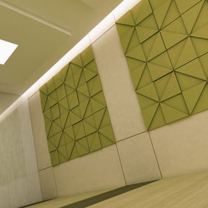 pannello acustico in poliestere / a muro / ignifugo / per edifici pubblici