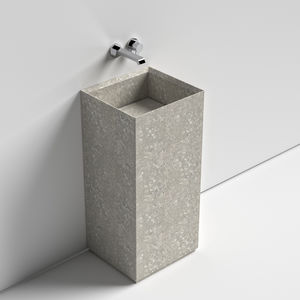 lavabo da terra / rettangolare / in pietra naturale / moderno
