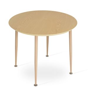 tavolo da pranzo moderno / in noce / in acciaio / tondo