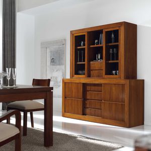 credenza moderna / in noce / in faggio / con ripiano