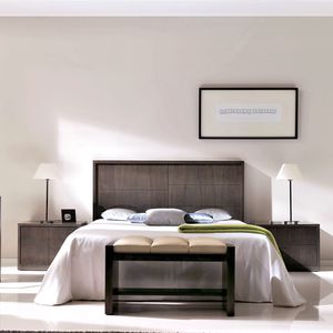 testiera per letto matrimoniale / moderna / in faggio / in noce