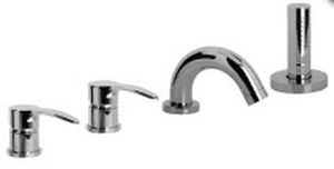 miscelatore doppio comando per vasca / da appoggio / in metallo cromato / da bagno