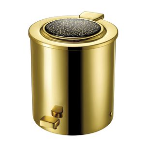 pattumiera da bagno / in ottone / in cristallo Swarovski® / a pedale