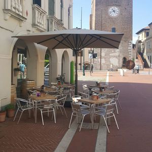 ombrellone contract / in alluminio / in noce