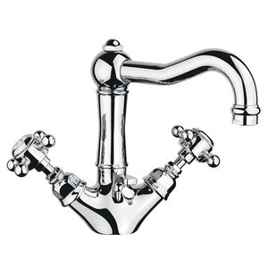 miscelatore doppio comando per lavabo / da appoggio / in ottone / da bagno
