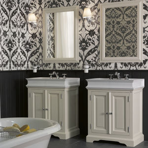 mobile lavabo da appoggio / in legno / in ceramica / classico