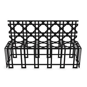 panca design originale / in metallo / con schienale