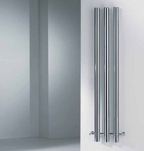 radiatore ad acqua calda / in metallo / cromato / moderno