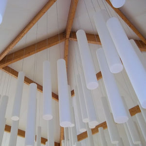 baffle acustico in tessuto / in schiuma melamminica / in poliestere / sospeso