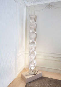 colonna luminosa moderna / in acciaio inox / alogena / da interno