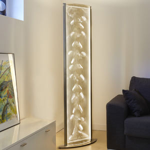 colonna luminosa moderna / in acciaio inossidabile / LED / da interno