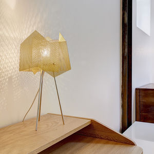lampada da tavolo / moderna / in acciaio inossidabile lucido / fatta a mano