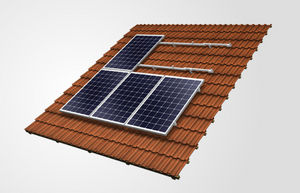 sistema di montaggio per tetto inclinato / per tetto di tegole / su tetto / per applicazioni fotovoltaiche