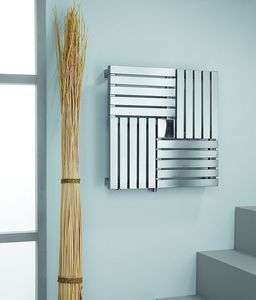 radiatore ad acqua calda / in acciaio inox / moderno / quadrato