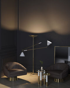 lampada con piede / moderna / in alluminio / in ottone