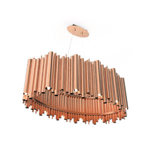 lampadario moderno / in ottone / in acciaio / fatto a mano