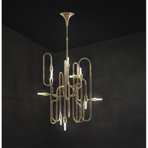 lampada a sospensione / moderna / in ottone / fatta a mano