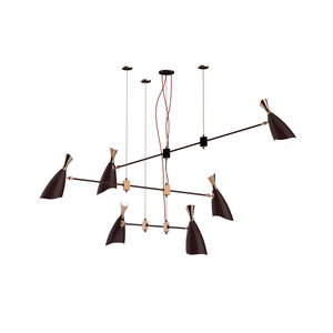 lampadario design originale / in alluminio / in ottone / a incandescenza