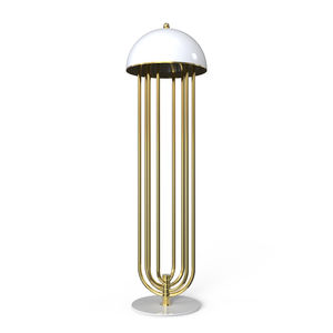 lampada con piede / Art Deco / in alluminio / in ottone