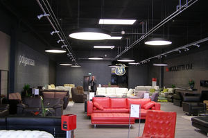luce a sospensione / LED / tonda / in alluminio