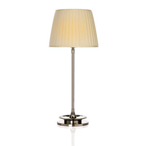 lampada da comodino / classica / in ottone / in tessuto