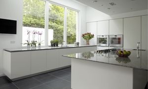cucina moderna / in laminato / con isola / laccata
