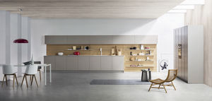 cucina moderna / in acciaio inox / in laminato / con isola