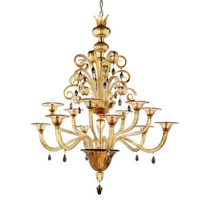lampadario moderno / in vetro / in vetro soffiato / in metallo