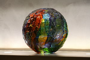 vaso moderno / in vetro soffiato / di Gae Aulenti